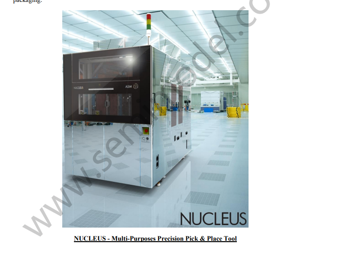 ASM NUCLEUS混合键合-机器设置与常规维护手册166页