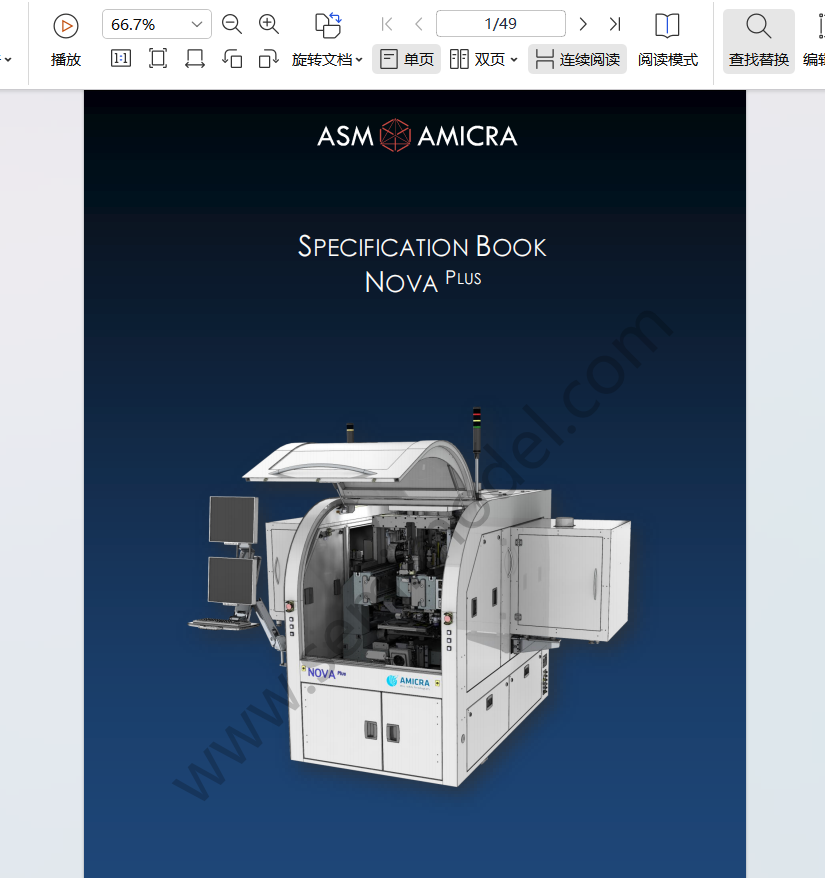 光通讯固晶机ASM AMICRA系列手册和资料